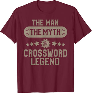 Crossword Puzzle English Puzzle Lover Gift T-Shirt - T-Shirt | Maroon