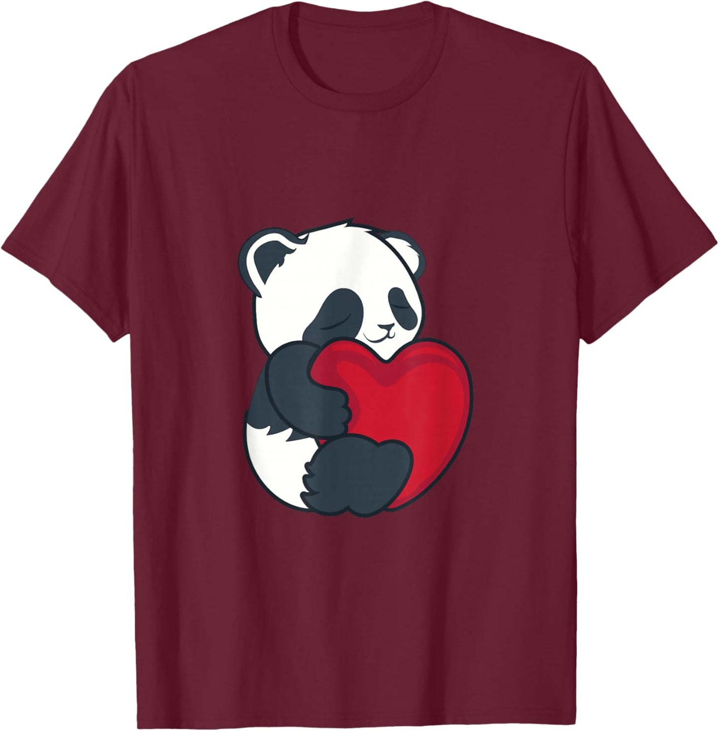 Panda Shirt Men Women Children Panda Lovers T-Shirt - T-Shirt | Maroon