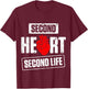 Heart Transplant Recipient Second Surgery Survivor T-Shirt - T-Shirt | Maroon