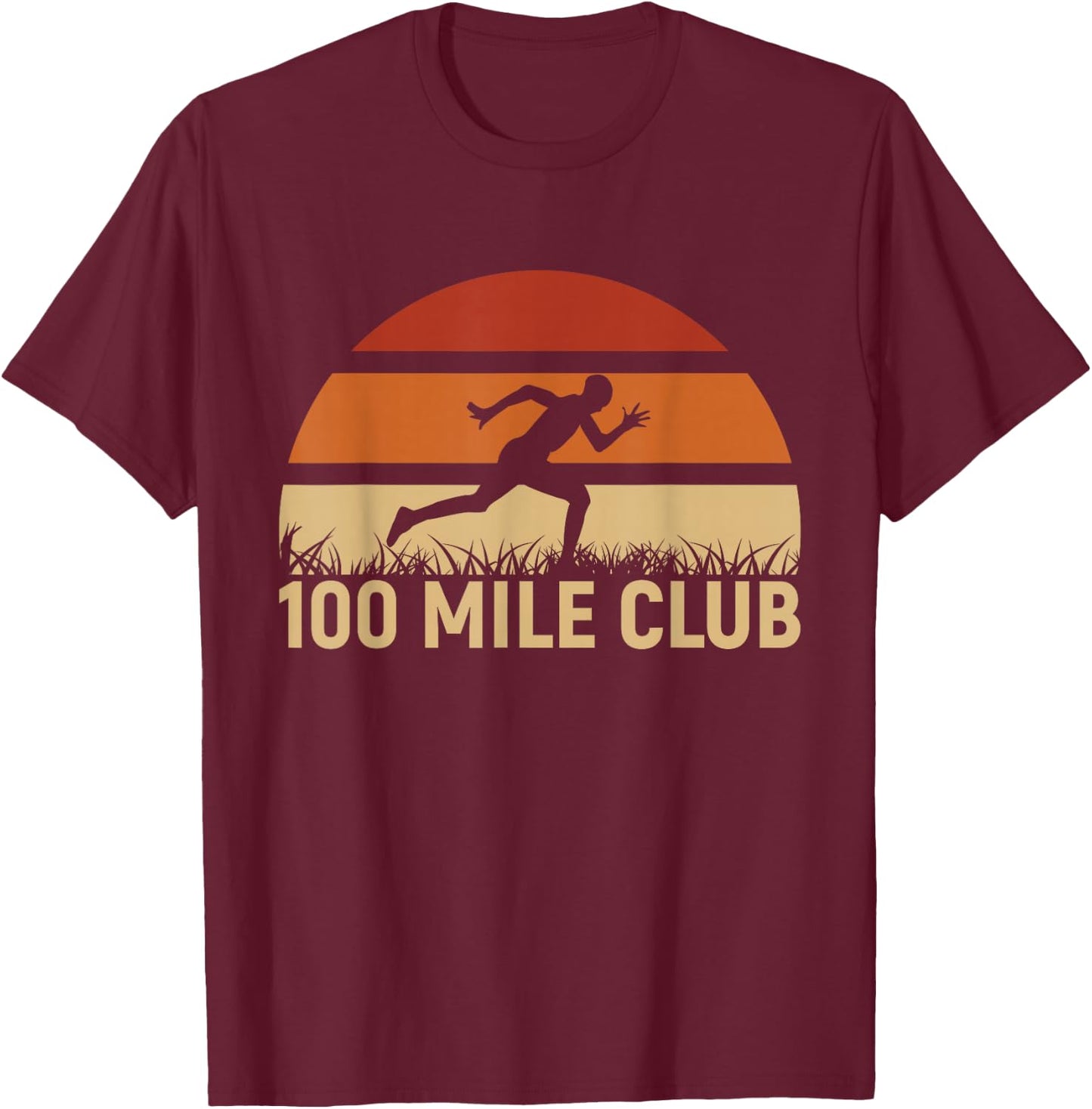100 Mile Club Ultra Running Ultra Marathon Runner T-Shirt - T-Shirt | Maroon