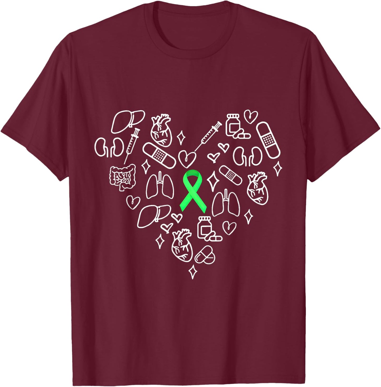 Organ Donation Awareness T-Shirt - T-Shirt | Maroon