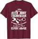 CharlIan Minds - Auto Body Technician - Men's Adult - Black - Short Sleeve - - Classic Fit - Humorous Graphic Design - 'Of Course I'm Talking to Myself' Quote T-Shirt - T-Shirt | Maroon