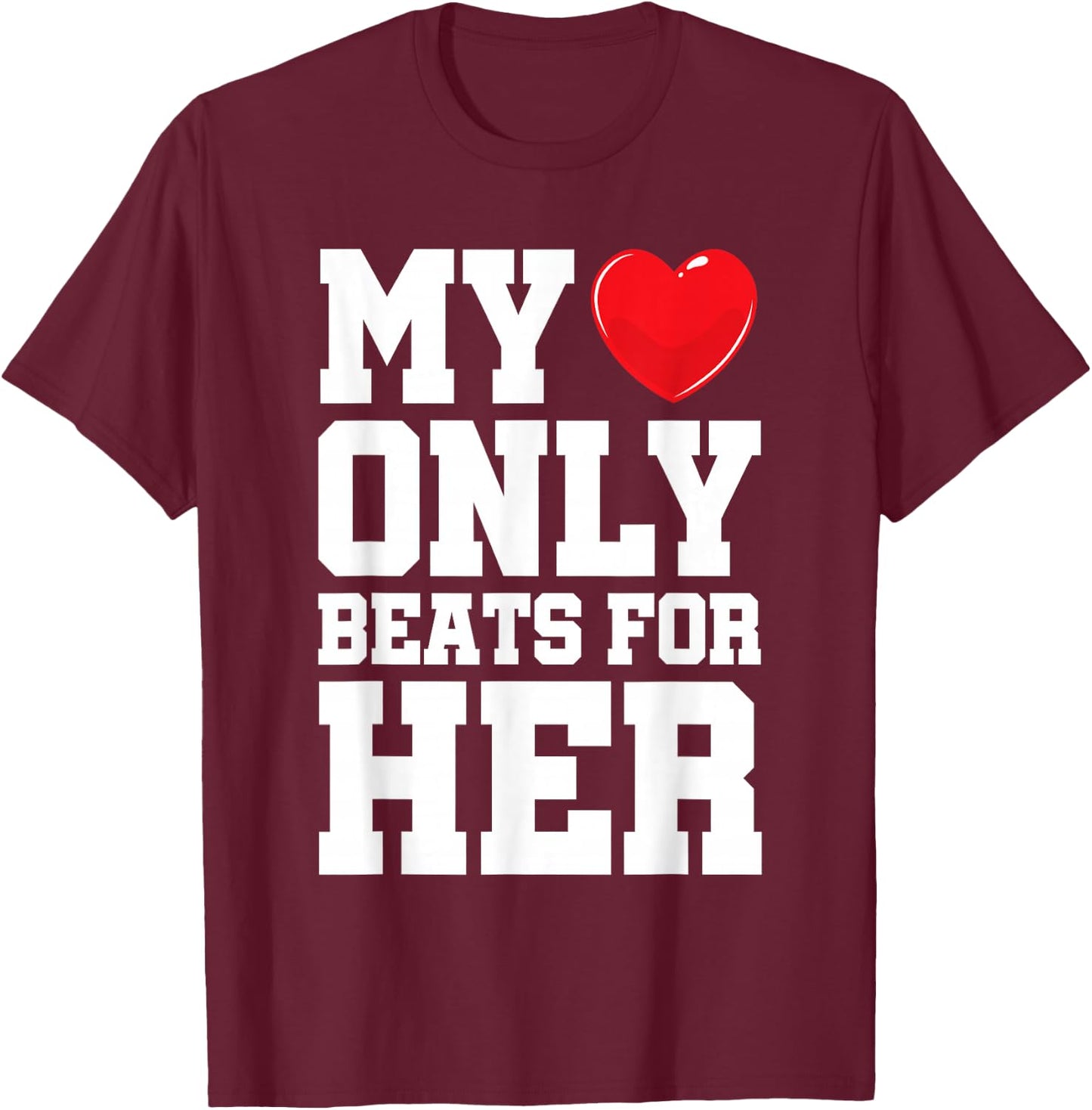Matching His & Hers Shirt Men Couple Him & Her T-Shirt - T-Shirt | Maroon