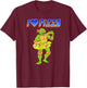 Michelangelo - I Love Pizza T-Shirt - T-Shirt | Maroon