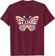 St. Louis Butterfly - Missouri Pastel City Name Word Art T-Shirt - T-Shirt | Maroon