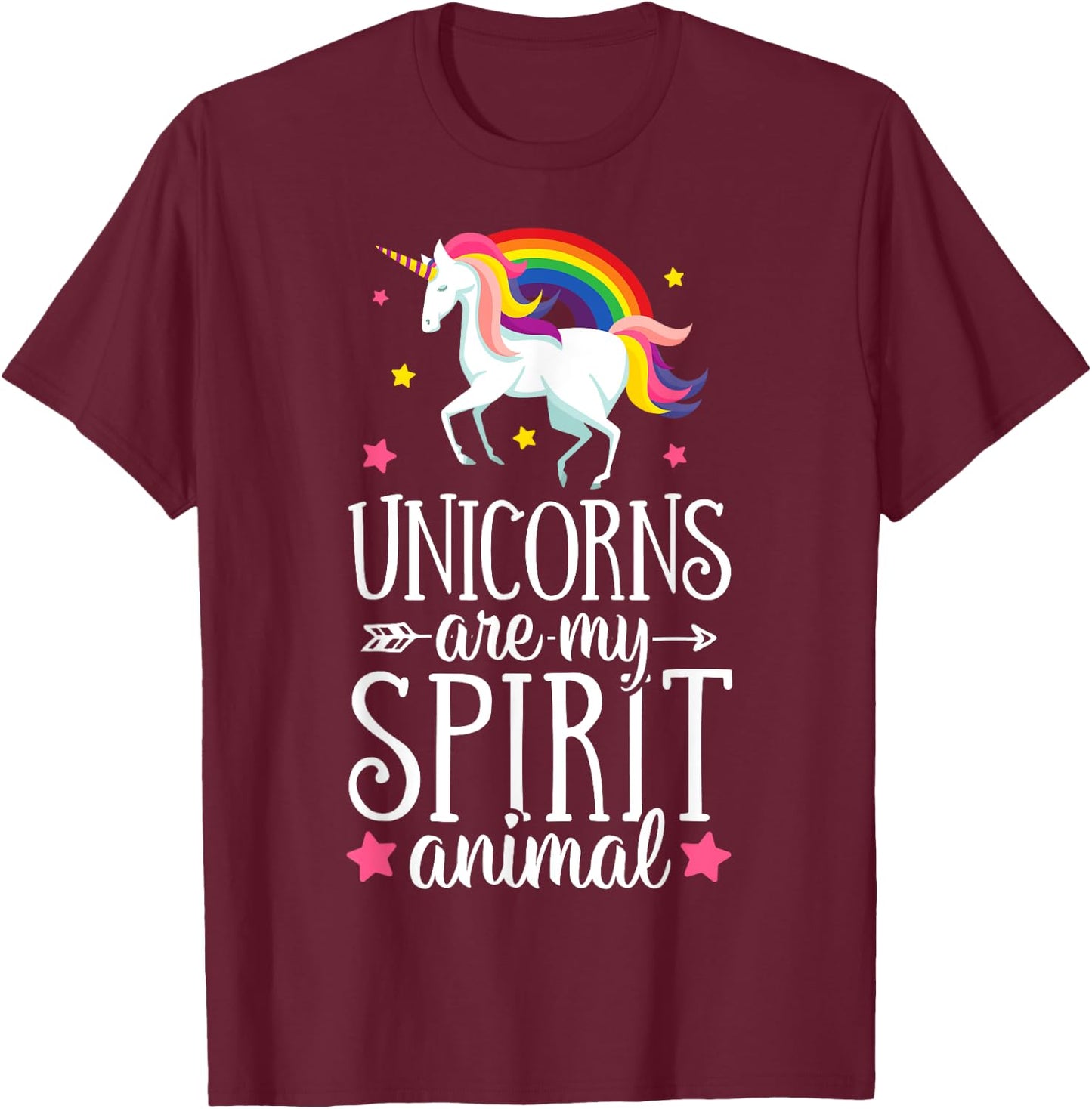 Unicorns Are My Spirit Animal T shirt Unicorn Girls Women T-Shirt - T-Shirt | Maroon