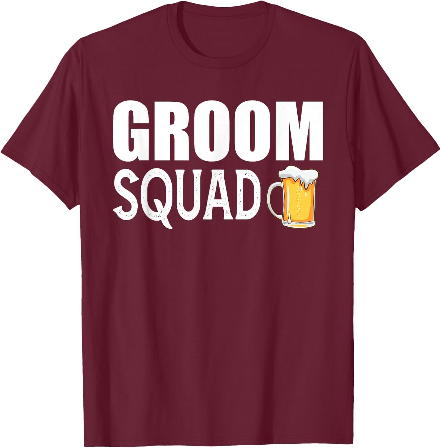 Groom Squad Shirt Matching Wedding Bachelor Party Groomsmen T-Shirt - T-Shirt | Maroon