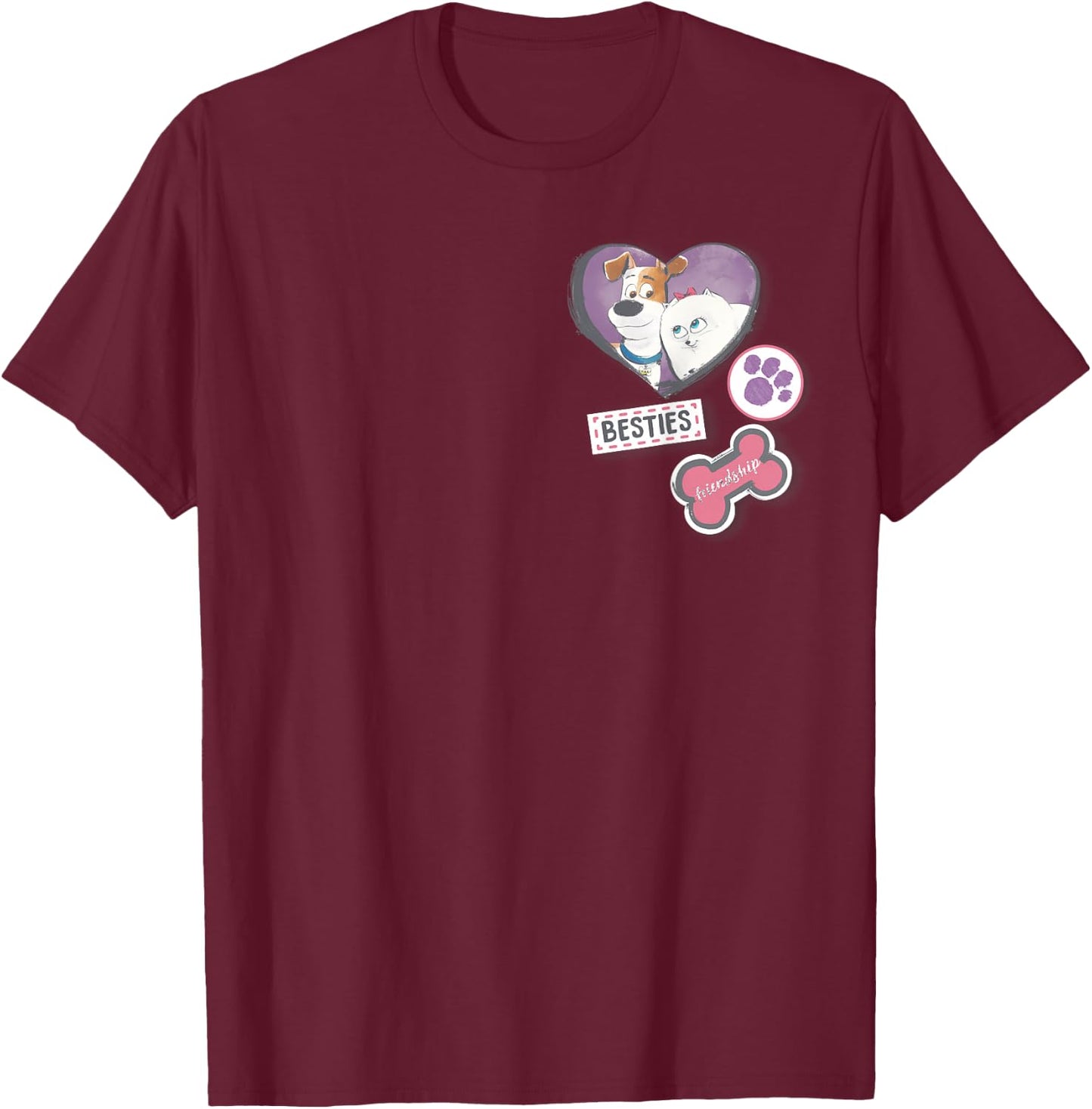 The Secret Life of Pets 2 Besties Forever T-Shirt - T-Shirt | Maroon