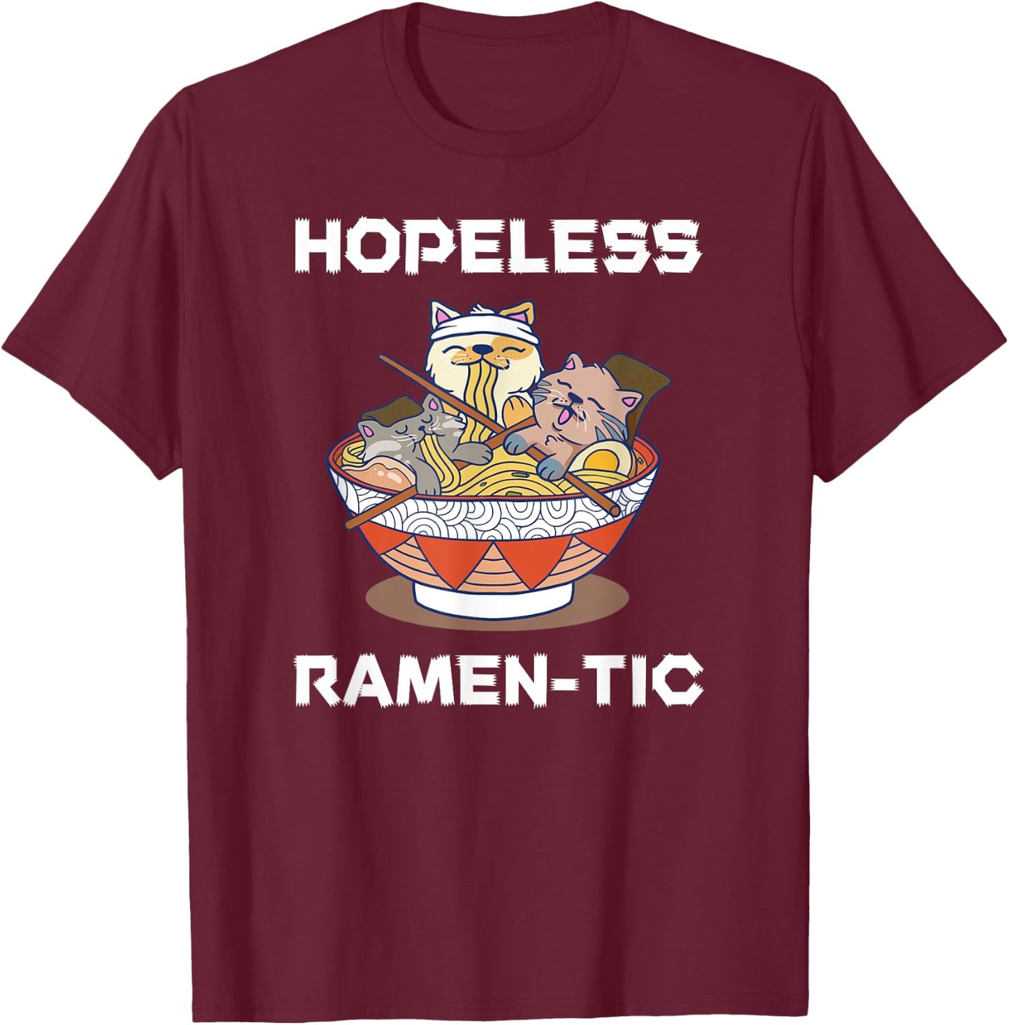 Hopeless Ramen Tic T-Shirt - T-Shirt | Maroon