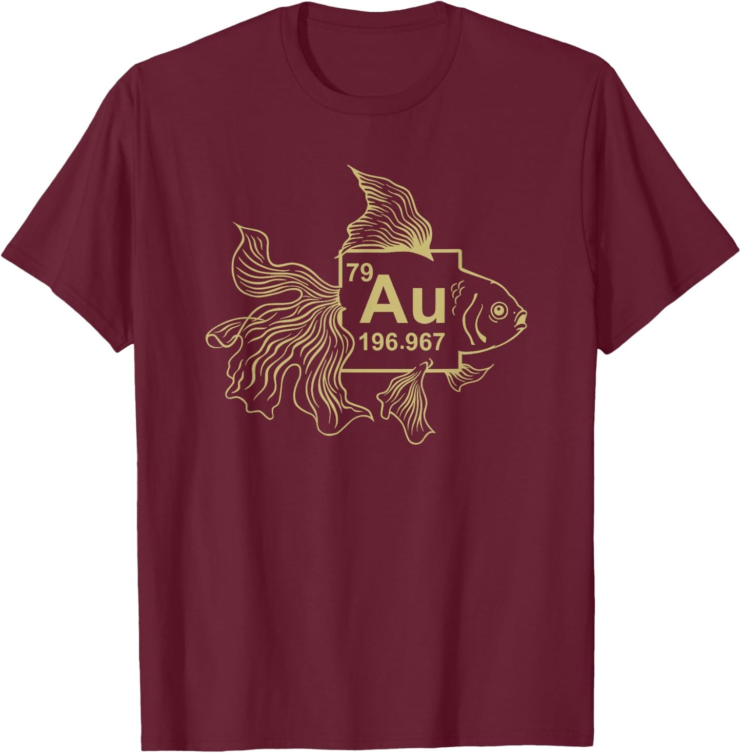 Goldfish Shirt - Gold fish shirt - AU Chemistry Science T-Shirt - T-Shirt | Maroon