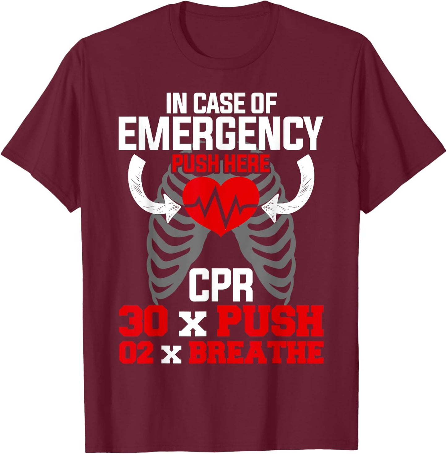 Funny CPR Instructor First Aid for Nurses CPR Instructor T-Shirt - T-Shirt | Maroon