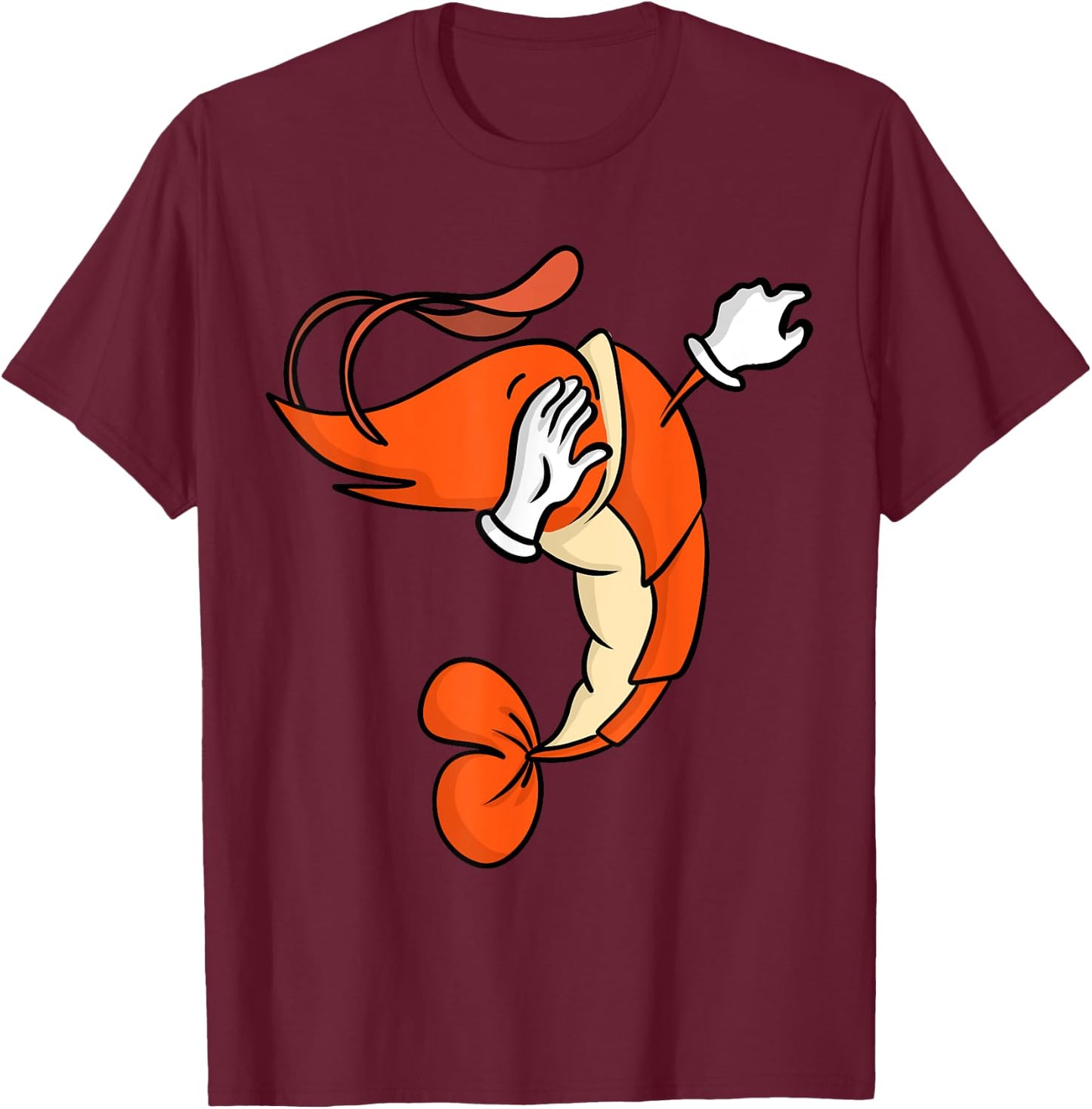 Shrimp Dab Pose Shirt T-Shirt - T-Shirt | Maroon