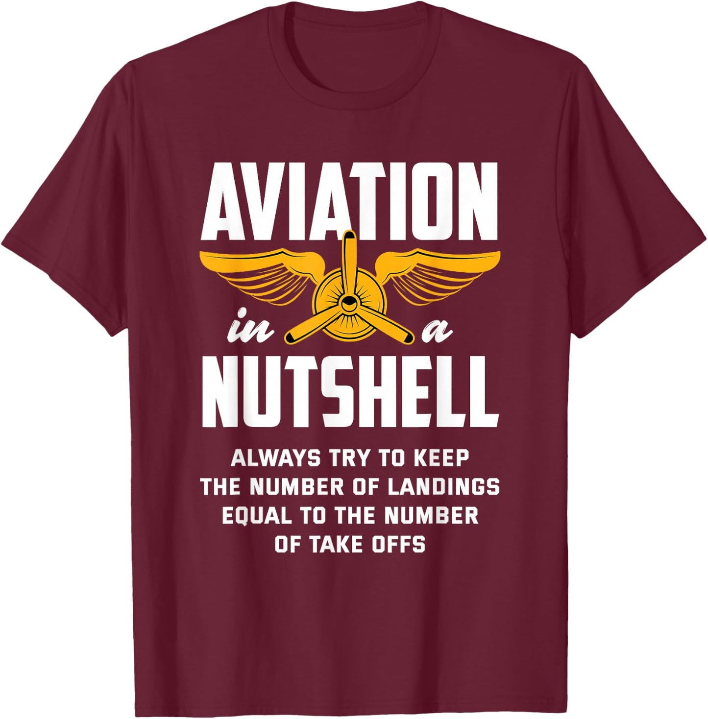 Funny Aviation Lover T-Shirt - T-Shirt | Maroon