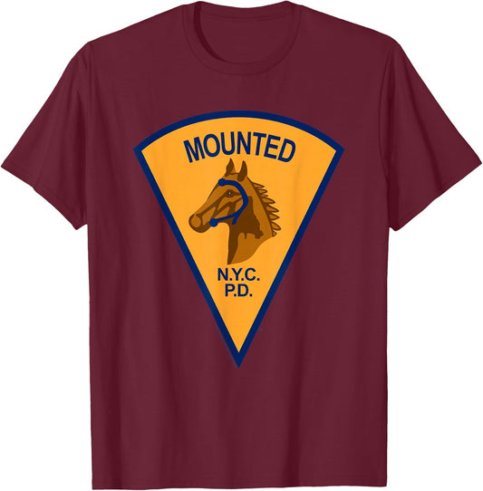 New York City NYPD Mounted T-Shirt - T-Shirt | Maroon
