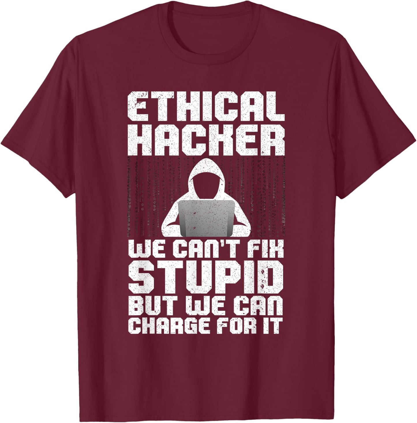 Cool Ethical Hacking Art Women Cybersecurity Science T-Shirt - T-Shirt | Maroon