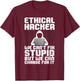 Cool Ethical Hacking Art Women Cybersecurity Science T-Shirt - T-Shirt | Maroon