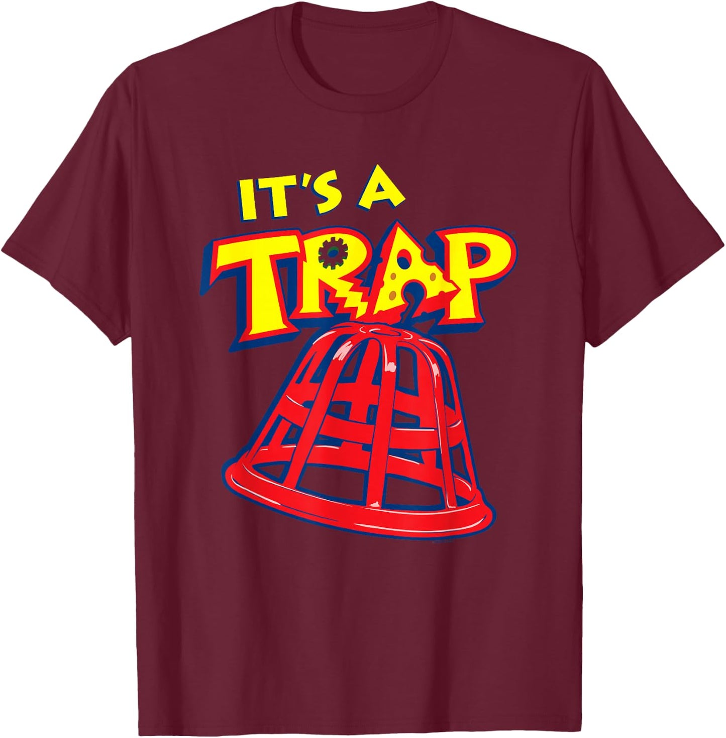Mouse Trap It's a Trap T-Shirt - T-Shirt | Maroon