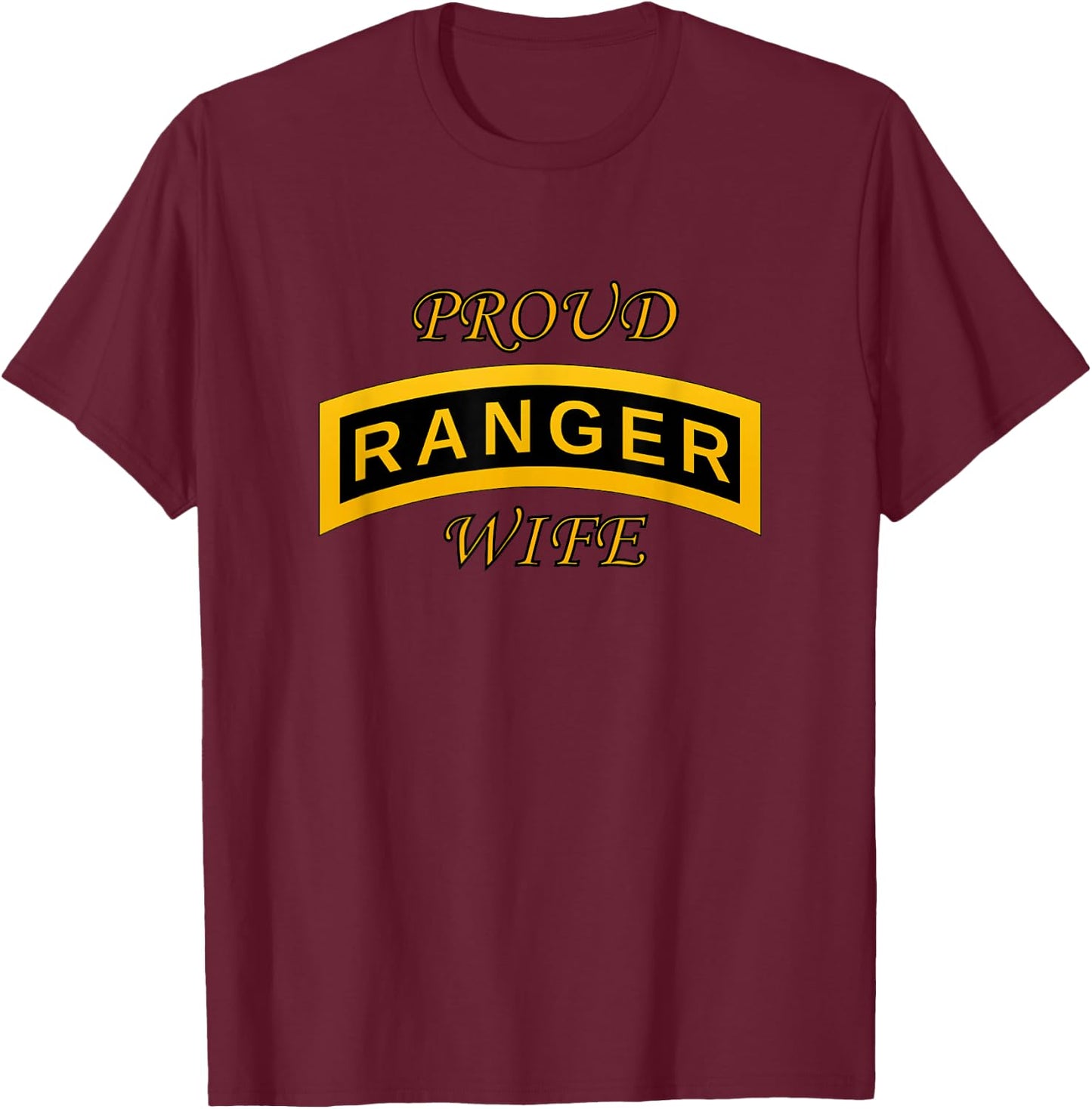 Army Ranger Wife Design T-Shirt - T-Shirt | Maroon