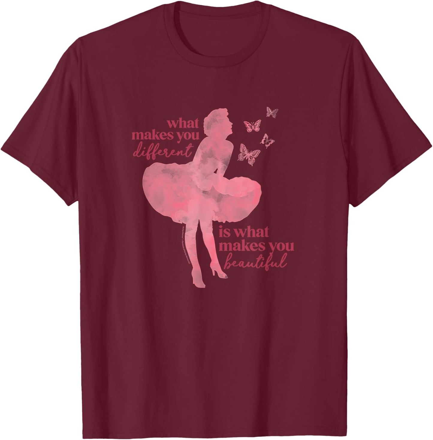 Marilyn Monroe - What Makes You Beautiful T-Shirt - T-Shirt | Maroon