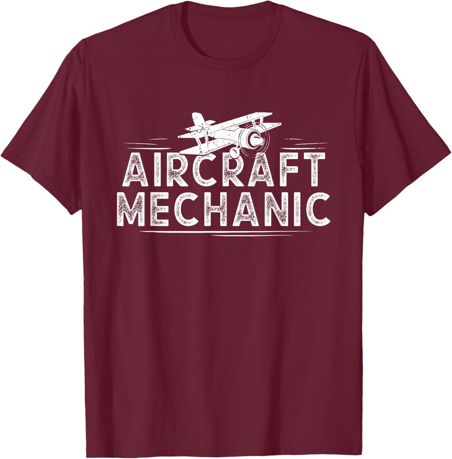 Aircraft Mechanic - Airplane Mechanic Aviation Outfit Gift T-Shirt - T-Shirt | Maroon
