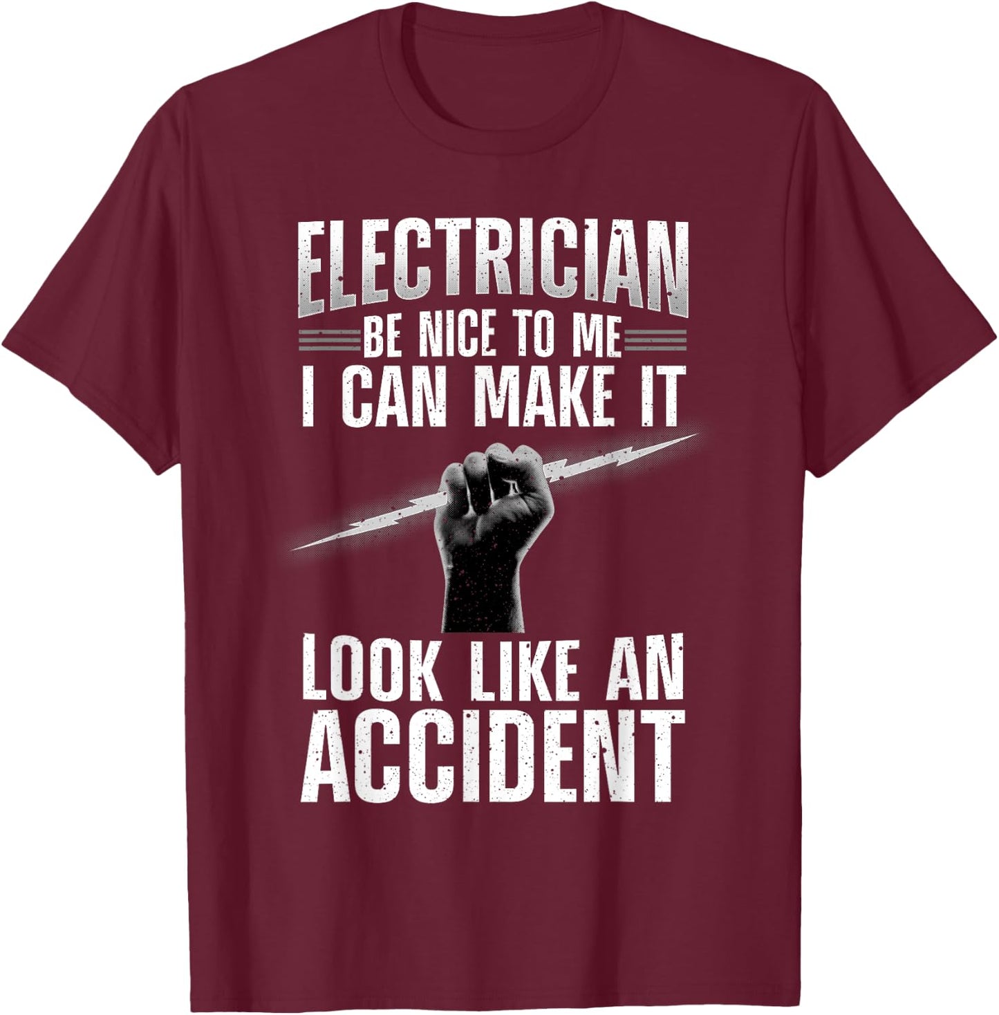 Funny Electrician Art Women Professional Electrician T-Shirt - T-Shirt | Maroon