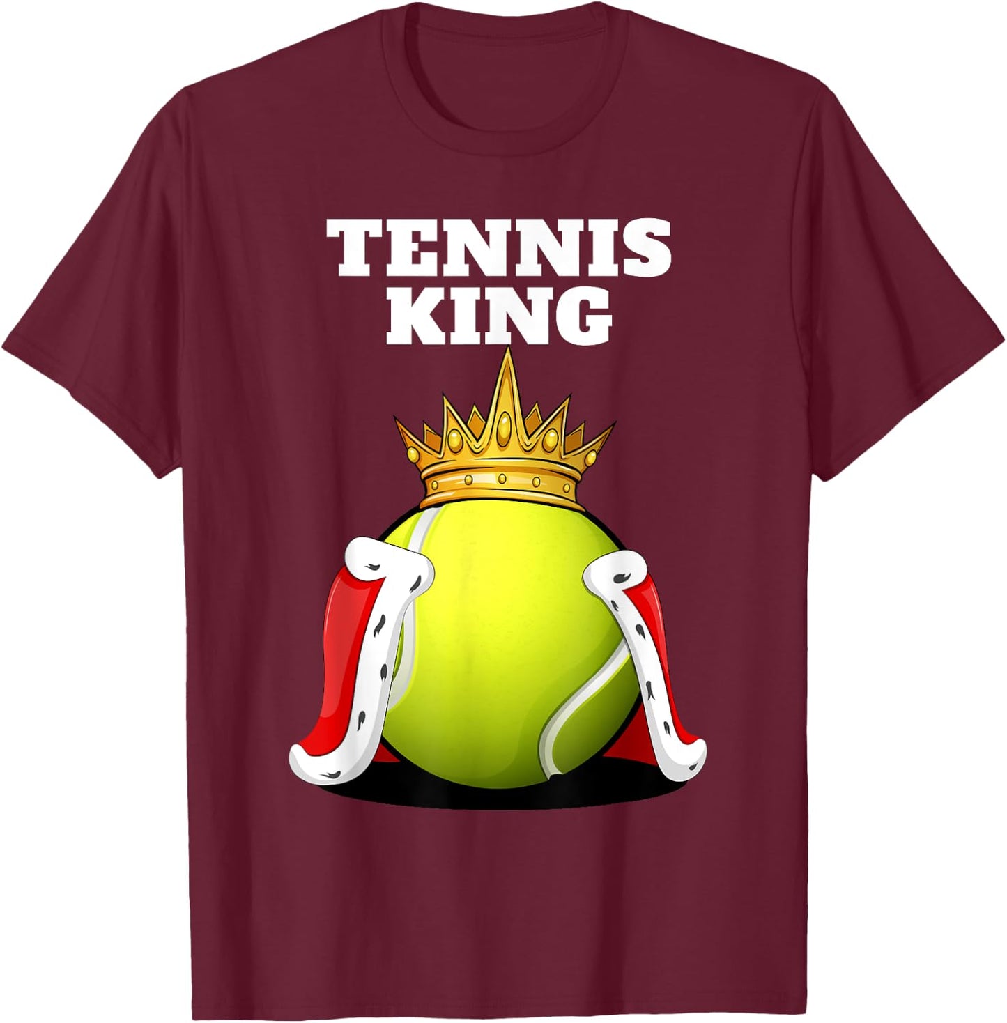 Tennis King | Boys Tennis Player Shirt | Tennis T-Shirt - T-Shirt | Maroon