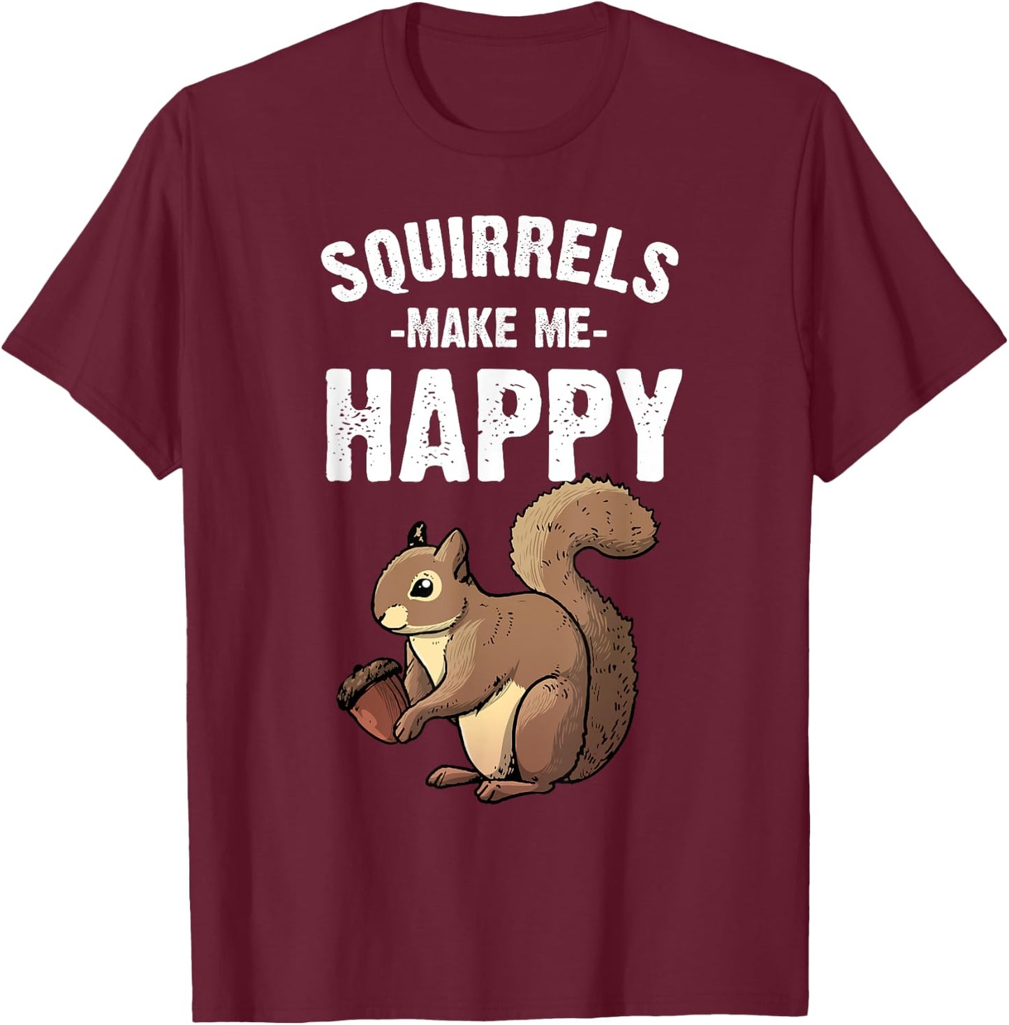 Funny Squirrel Designs Women Kids Chipmunk Lovers T-Shirt - T-Shirt | Maroon