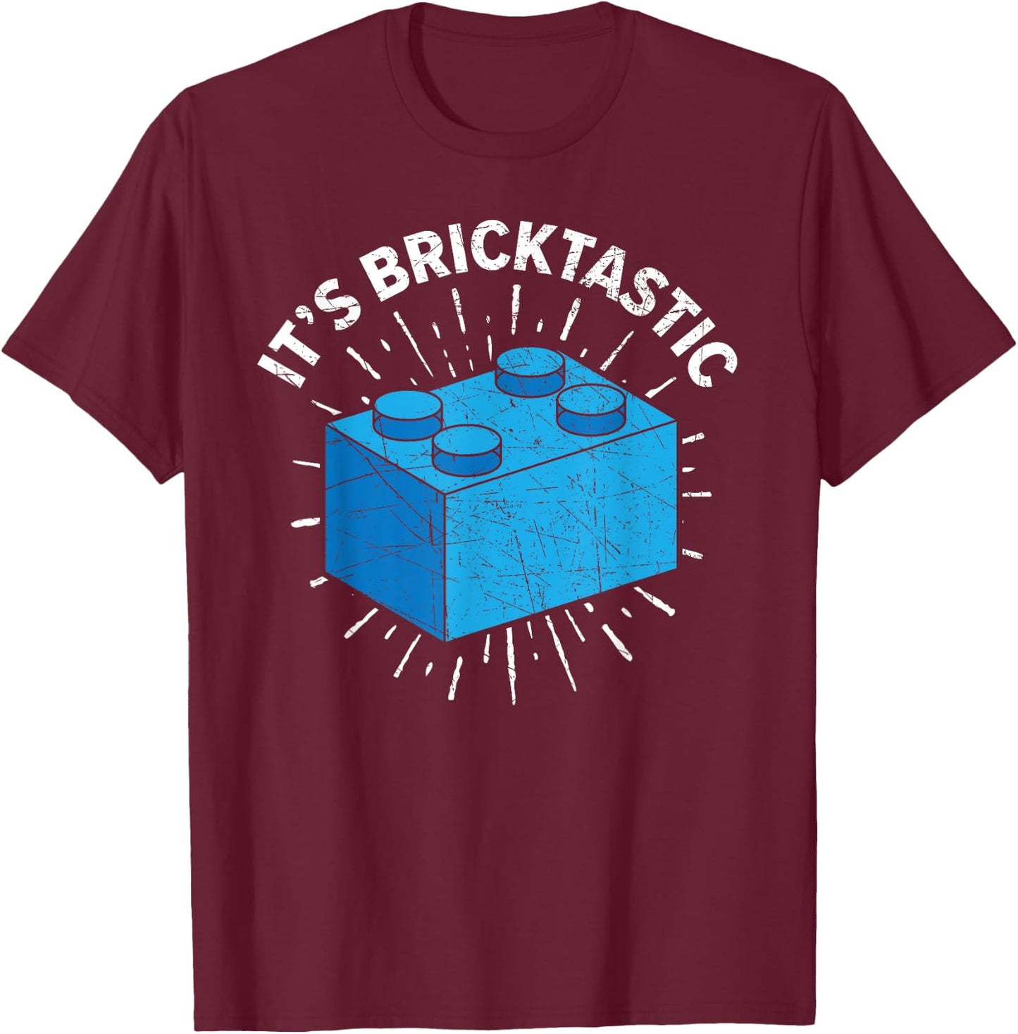 It's Bricktastic Master Builder Bricks Building Blocks T-Shirt - T-Shirt | Maroon