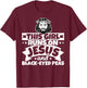 Girl runs on Jesus and black-eyed peas T-Shirt - T-Shirt | Maroon