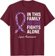 Lupus Awareness Purple Ribbon T-Shirt - T-Shirt | Maroon