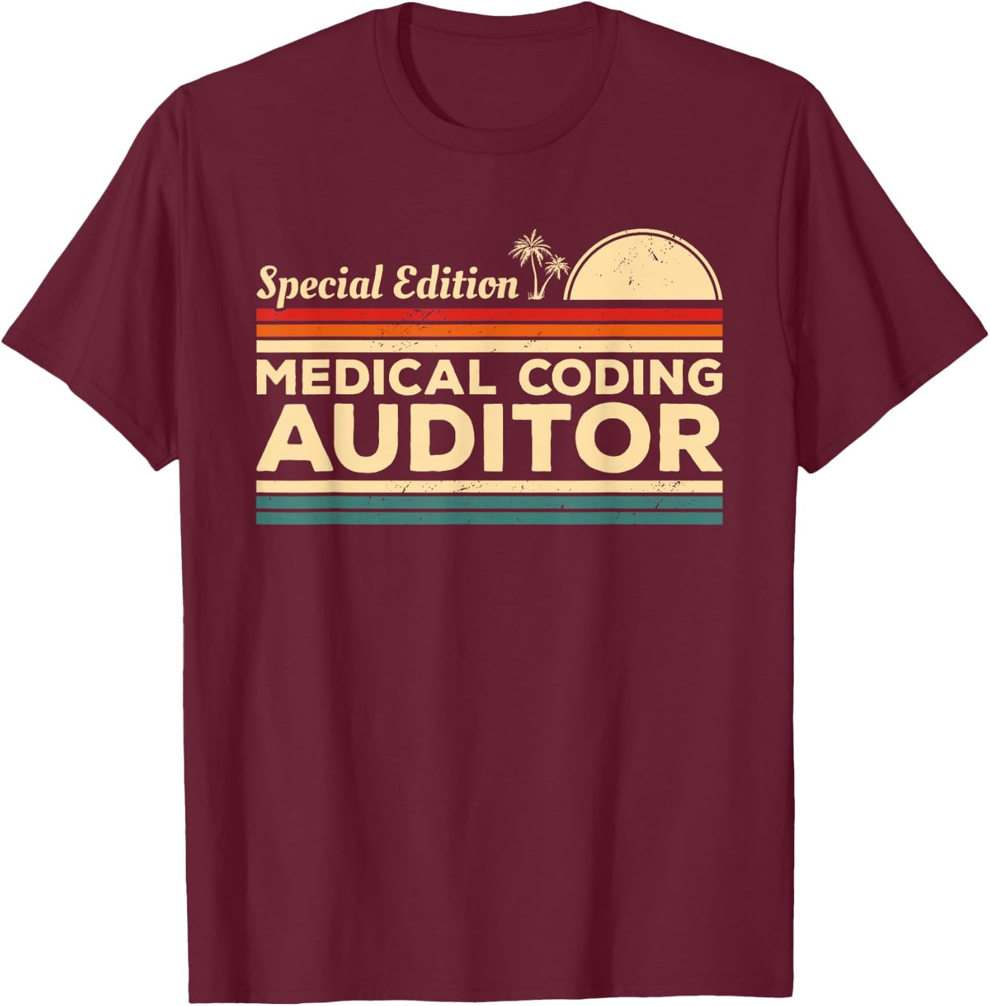 Vintage Special Edition Medical Coding Auditor T-Shirt - T-Shirt | Maroon