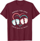 Double The Love New Great-Aunt of Twins T-Shirt - T-Shirt | Maroon