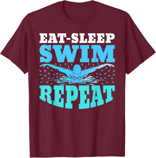 Eat Sleep Swim Repeat Swimming Swimmer Lover Athlete Coach