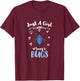 Just A Girl Who Loves Bugs T-Shirt - T-Shirt | Maroon