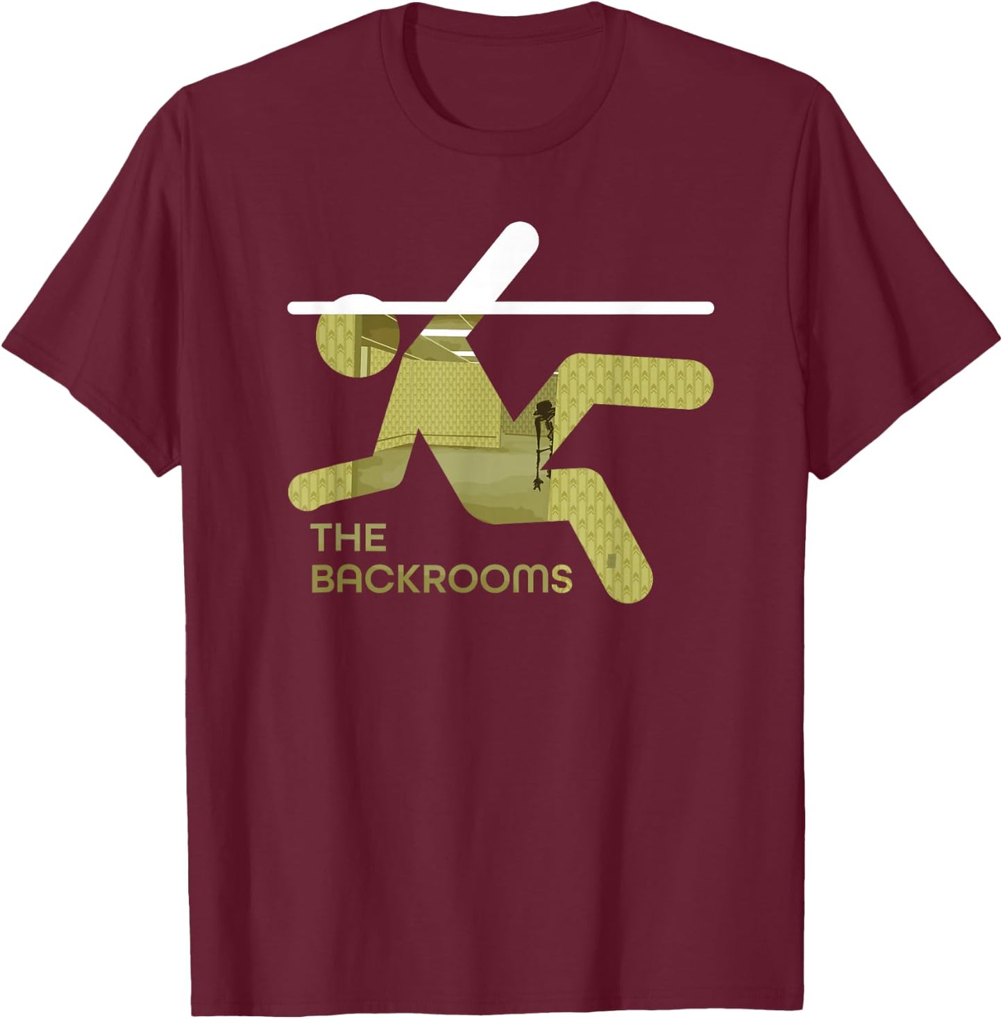 The Backrooms Graphic T-Shirt - T-Shirt | Maroon