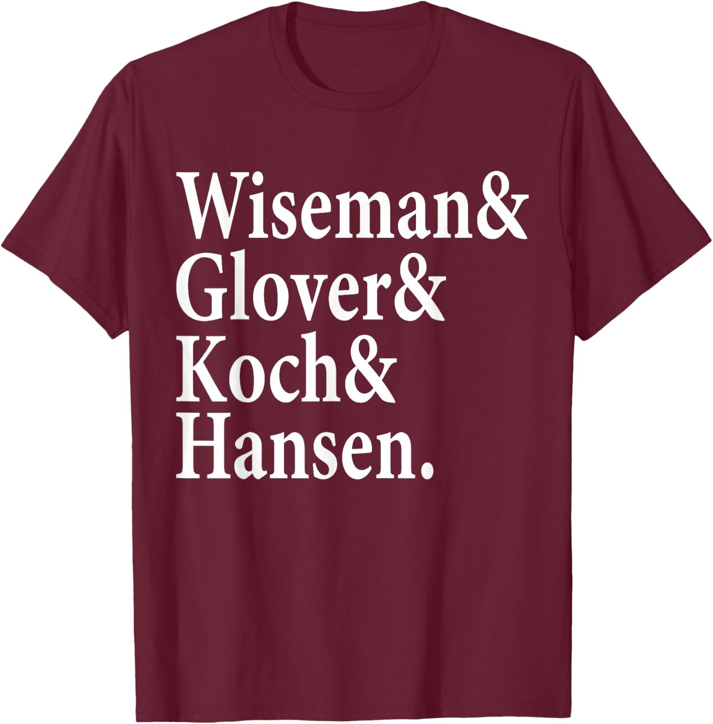 Wiseman Glover Koch Hansen Going to The Moon T-Shirt - T-Shirt | Maroon