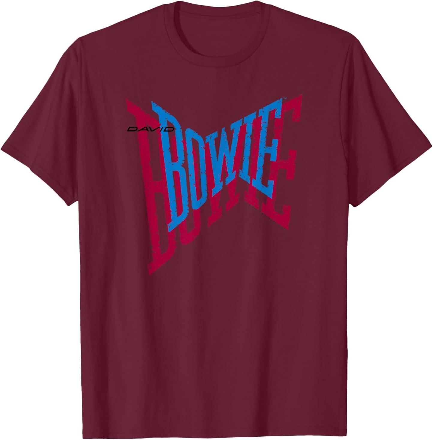 David Bowie - Bowie Bowie Logo Vintage T-Shirt - T-Shirt | Maroon