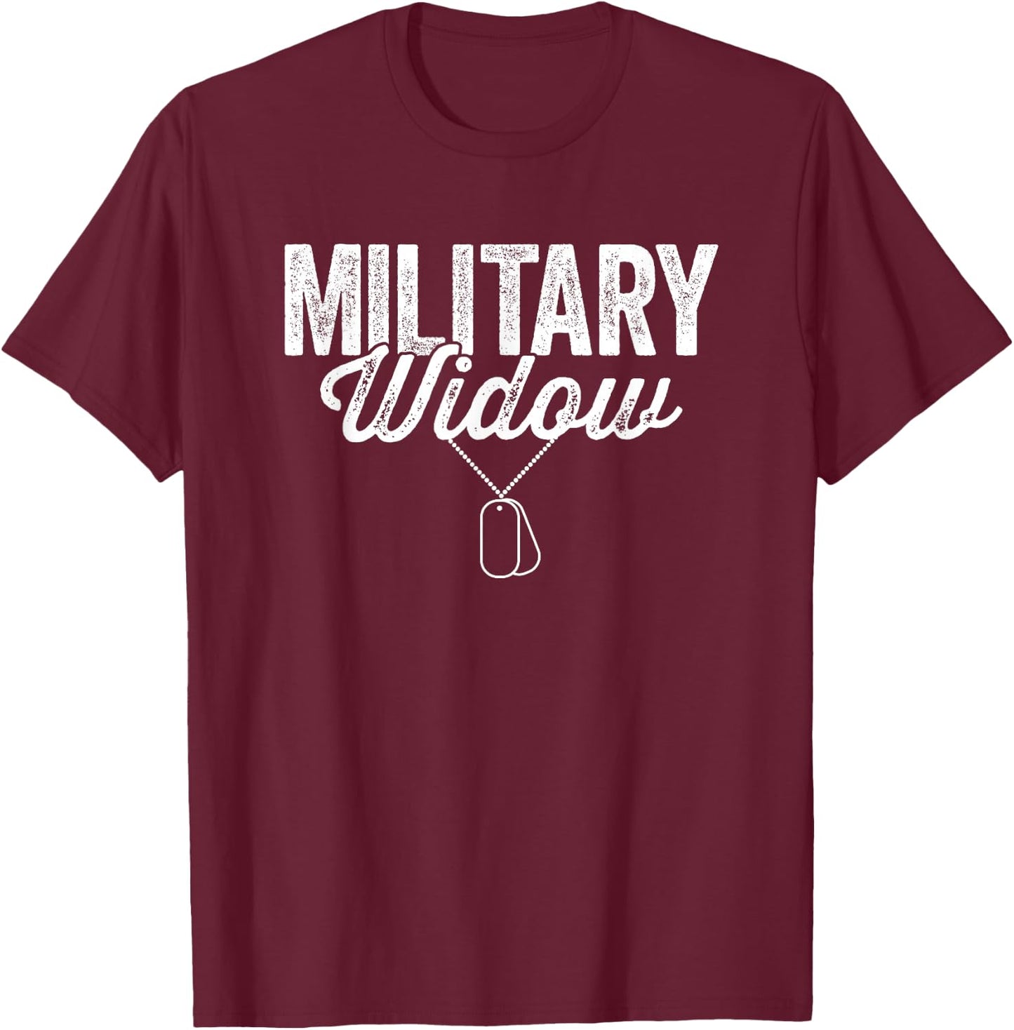 Military Widow Soldier Veterans Day T-Shirt - T-Shirt | Maroon