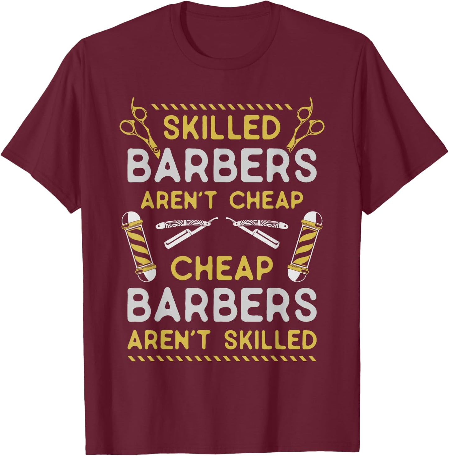 Cool Barber Women Hairdresser Hairstylist Barbershop T-Shirt - T-Shirt | Maroon