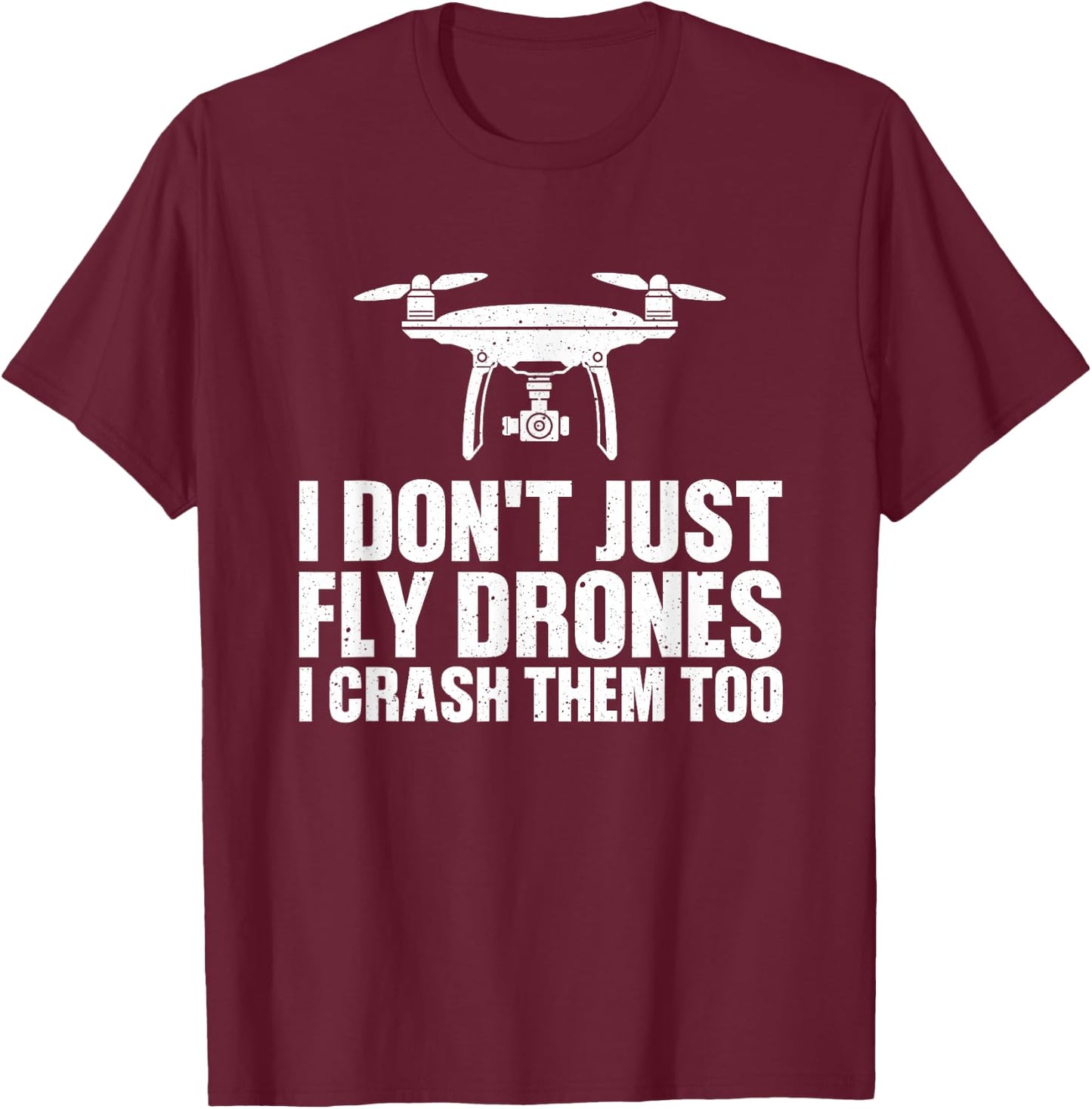 Funny Drone Art Women Boys Drone Racing Drone Pilot T-Shirt - T-Shirt | Maroon