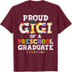 Proud Gigi of Preschool Graduate 2026 Family Matching T-Shirt - T-Shirt | Maroon