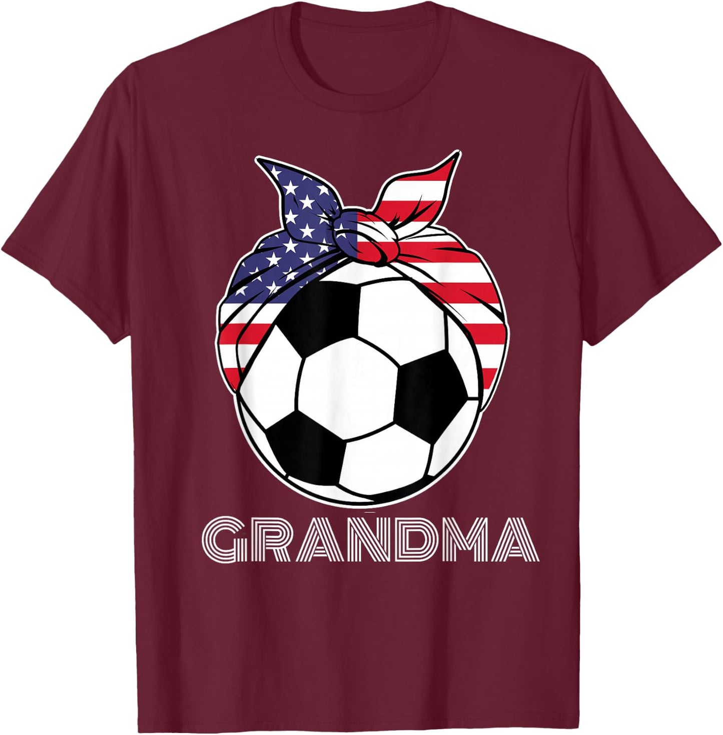Grandma Gear Nana Grammy Nanny Mamaw Soccer Grandmother T-Shirt - T-Shirt | Maroon