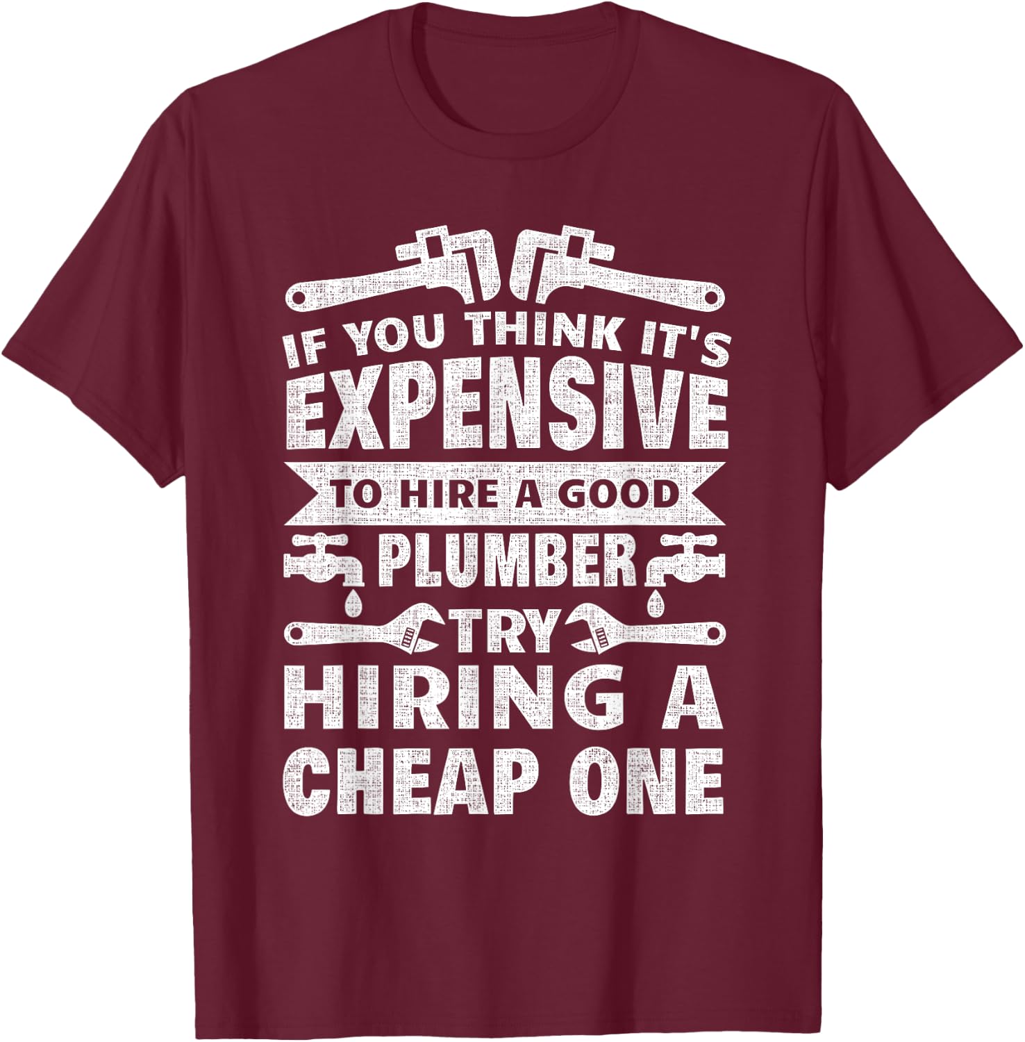 Funny Plumber Women Steamfitter Pipefitter Plumbing T-Shirt - T-Shirt | Maroon