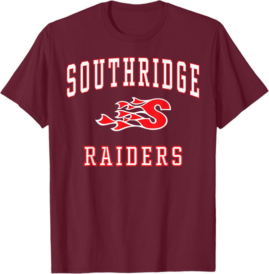 Southridge High School Raiders C1 T-Shirt - T-Shirt | Maroon