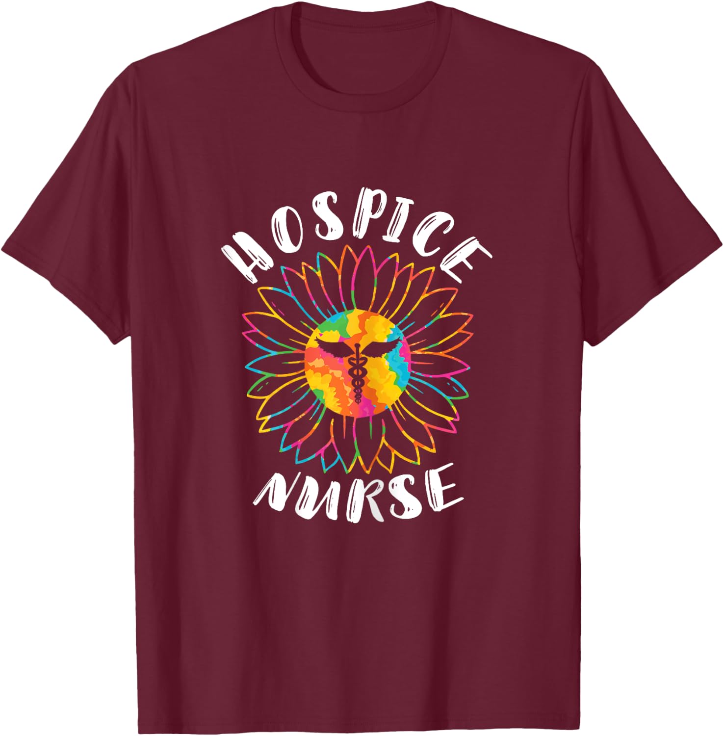 Hospice Nurse EMT Registered Nursing Medical Hospice Work T-Shirt - T-Shirt | Maroon