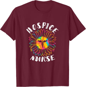 Hospice Nurse EMT Registered Nursing Medical Hospice Work T-Shirt - T-Shirt | Maroon