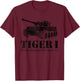 Funny Army Vintage Tiger Tank PzKpfw VI WWII Gift Men Boys T-Shirt - T-Shirt | Maroon