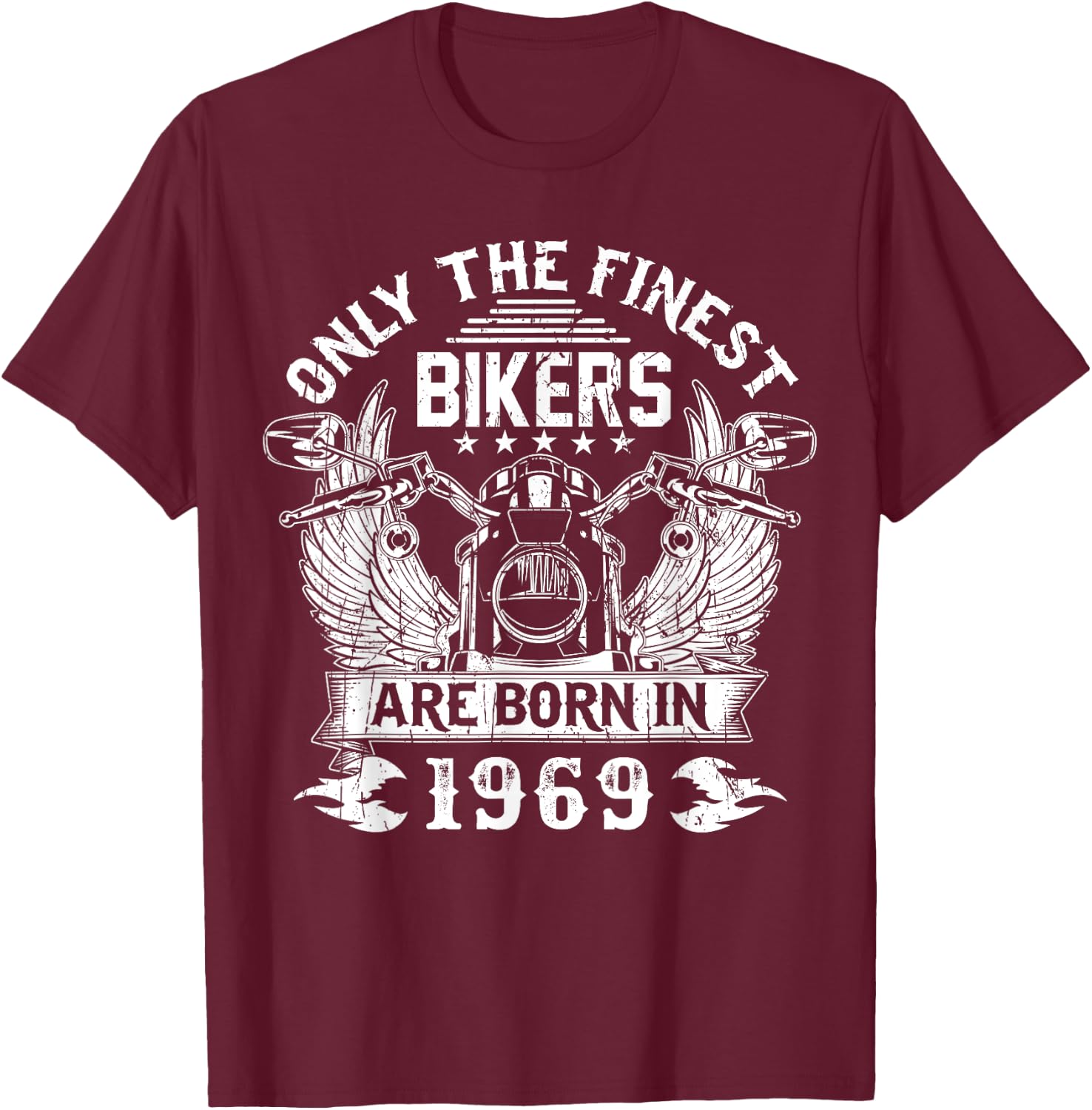 Only Finest Bikers Are Born In 1969 biker T-Shirt - T-Shirt | Maroon