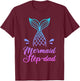 Mermaid Step-dad Shirt, Merdad Security Apparel, Fathers Day T-Shirt - T-Shirt | Maroon