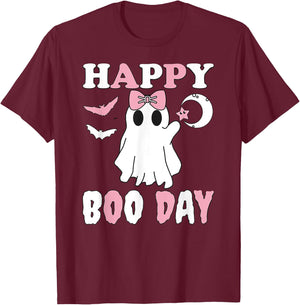 Happy Boo Day Girls Birthday T-Shirt - T-Shirt | Maroon